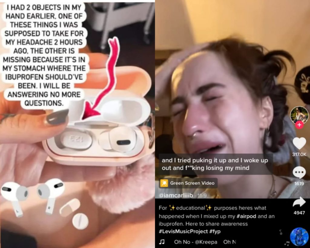 woman-eats-apple-airpods-by-mistake-