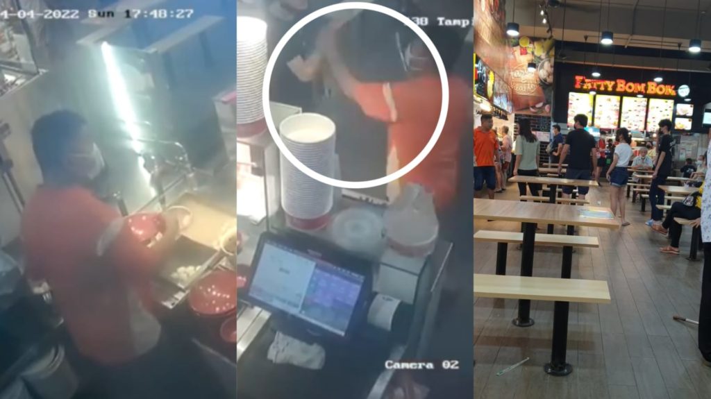 Fight_at_noodle_shop_tampines_singapore_cctv_screenshot