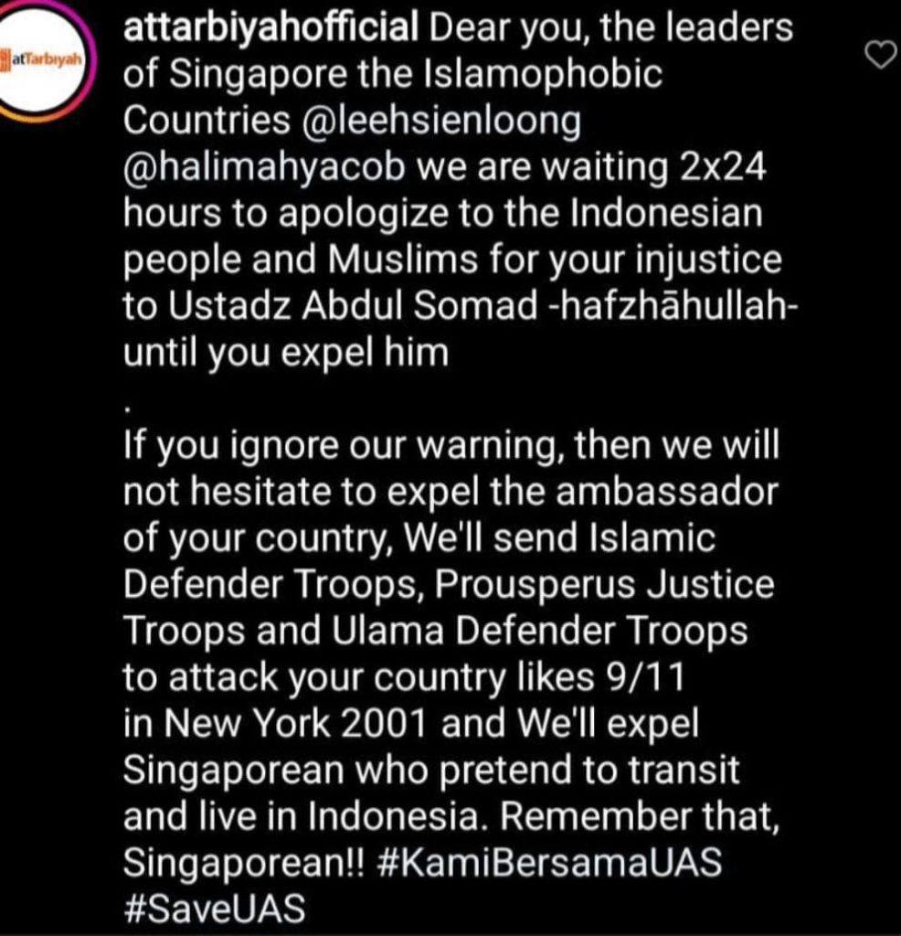 Indonesia_Preacher_Abdul_somad_supporters_Instagram_comment