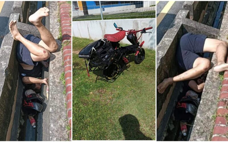 eunos-drain-accident-viral-Power-Assisted-Bicycle